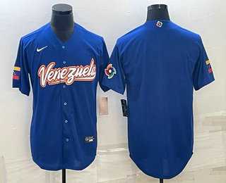 Men%27s Venezuela Baseball Blank 2023 Royal World Classic Stitched Jersey->2023 world baseball classic->MLB Jersey